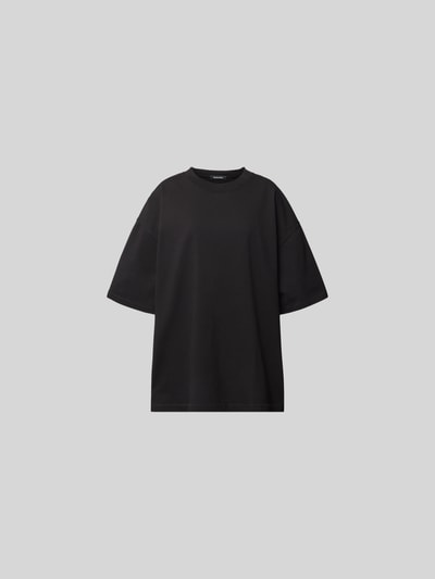 black palms T-Shirt mit geripptem Rundhalsausschnitt Black 2