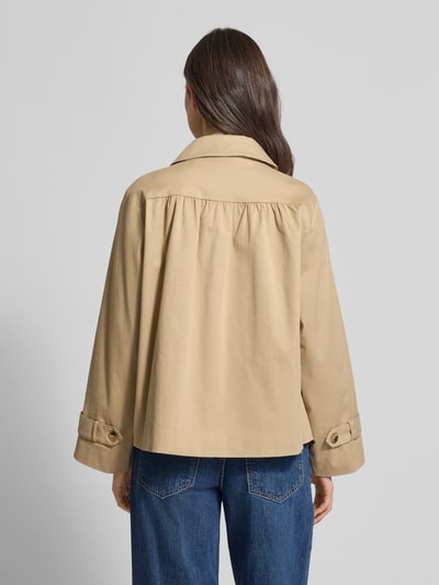 LOLLYS LAUNDRY Relaxed Fit Jacke mit Umlegekragen Modell 'Viola' Beige 5
