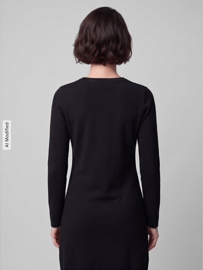 VERO MODA Strickkleid mit Seitenschlitzen Black 5