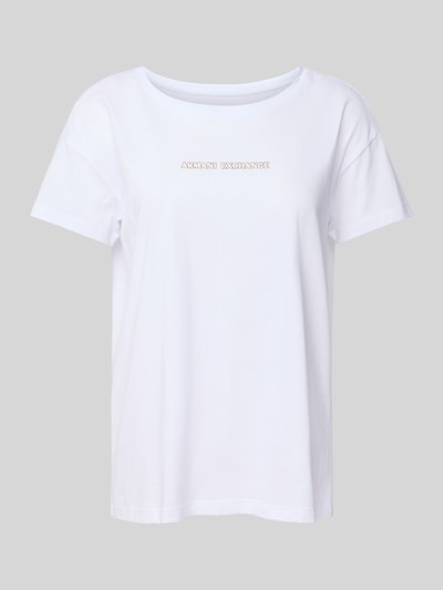 ARMANI EXCHANGE T-shirt z detalem z logo Biały 2