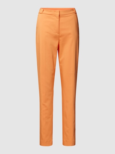comma Spodnie materiałowe o kroju slim fit w jednolitym kolorze Pomarańczowy 2
