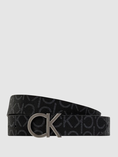 CK Calvin Klein Ledergürtel mit Logo-Muster Schwarz 1