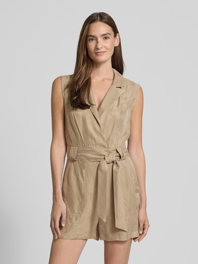 Guess Playsuit met strikceintuur, model 'AMIA' Kaki - 4