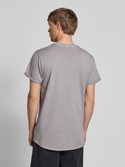 G-Star Raw T-Shirt mit Label-Detail und Rundhalsausschnitt Hellgrau 5