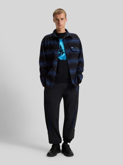 Hugo Blue Oversized Flanell-Hemd mit Wollanteil Modell 'EBOLT' Blau 1