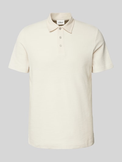 s.Oliver RED LABEL Regular Fit Poloshirt aus Baumwoll-Mix Sand 2