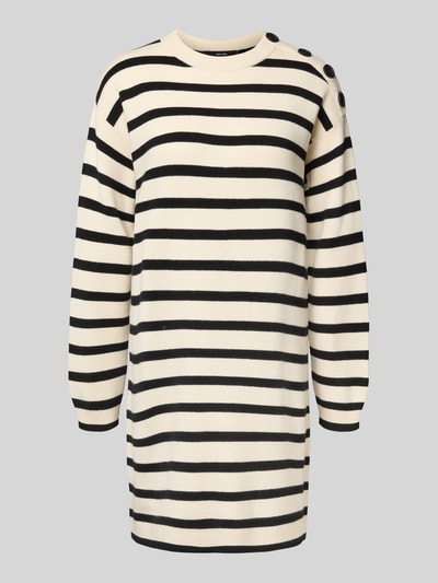 Vero Moda Sukienka o lejącym kroju z dzianiny z mieszanki wiskozy model ‘SABA’ Czarny 2