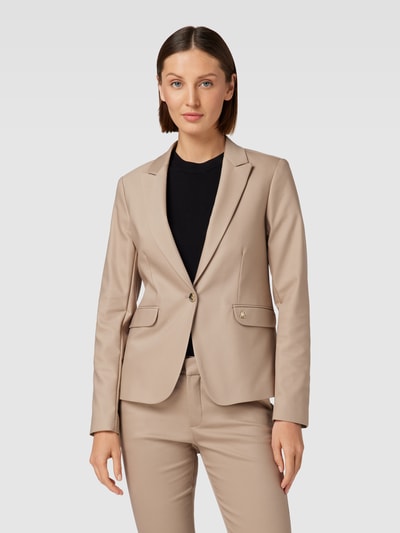 MOS MOSH Blazer met labelapplicatie, model 'Blake Night' Taupe - 4