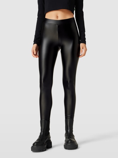 Review Basic Leggings aus Kunstleder Black 4