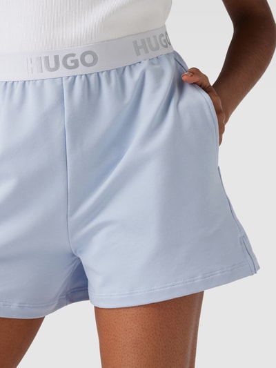 HUGO CLASSIFICATION Shorts mit elastischem Logo-Bund Modell 'SPORTY' Hellblau 3