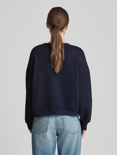 Lanius Oversized sweatshirt met extra brede schouders Marineblauw - 5