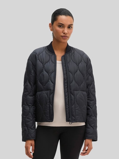 Marc O'Polo Relaxed Fit Bomberjacke mit gesteppter Struktur Dunkelblau 4