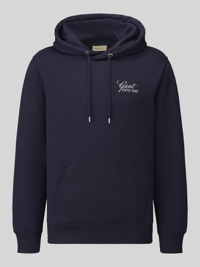 GANT Regular Fit Hoodie aus Baumwolle mit Logo-Print Dunkelblau 2