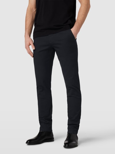 Lindbergh Regular fit chino met structuurmotief Blauw - 4