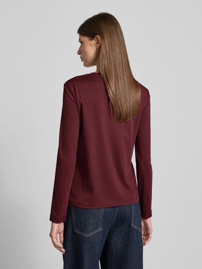 Gant Longsleeve mit Rundhalsausschnitt und Logo-Stitching Bordeaux 5