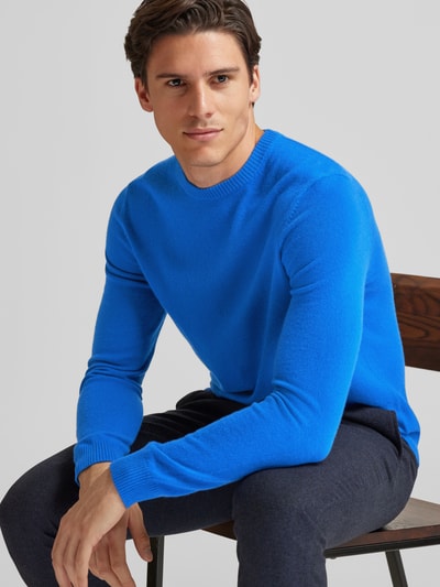 Christian Berg Men Strickpullover mit Rundhalsausschnitt Royal Melange 3