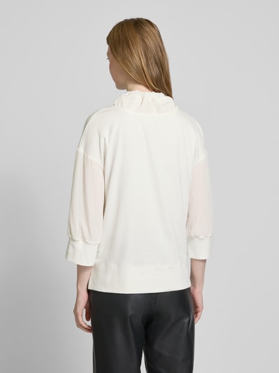 Marc Cain Longsleeve mit gerippten Abschlüssen Modell 'SPORTS' Offwhite 5