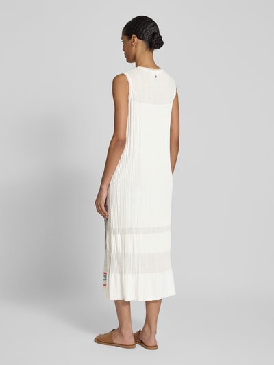 Marc Cain Midikleid mit Rundhalsausschnitt Offwhite 5