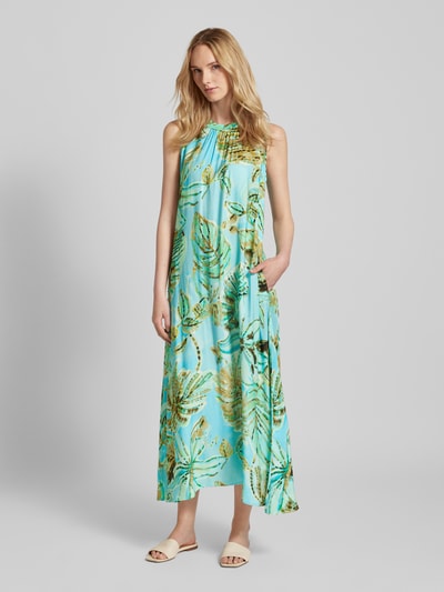 Emily Van den Bergh Maxi-jurk van viscose met bloemenmotief Oceaanblauw - 1