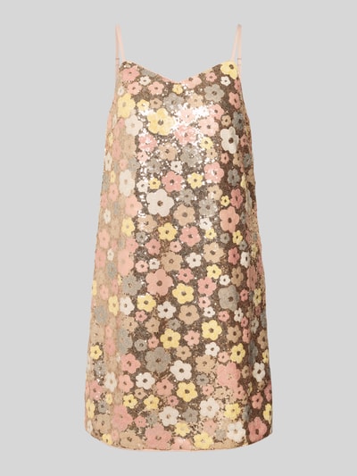 YAS Knielanges Kleid mit Pailletten Modell 'LALEA' Rosa 2