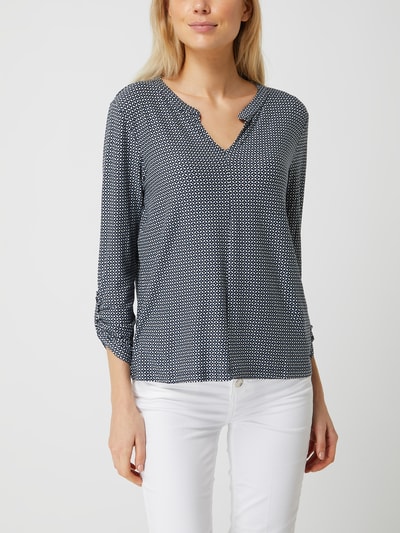 Tom Tailor Blusenshirt mit Allover-Muster  Dunkelblau 4