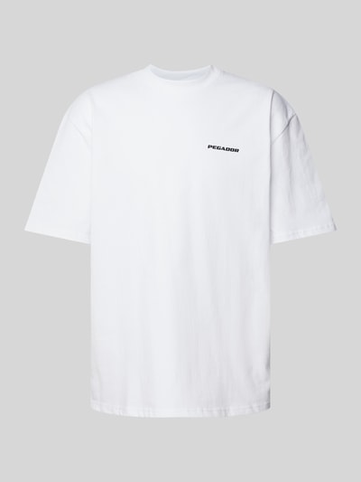 Pegador T-shirt o kroju oversized z logo Biały 2