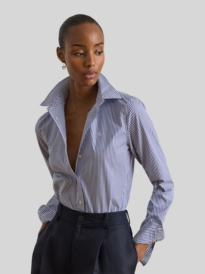 Lauren Ralph Lauren bluzka z długim rękawem o kroju regular fit z mieszanki bawełny model 'JAMELKO' Jasnoniebieski 4
