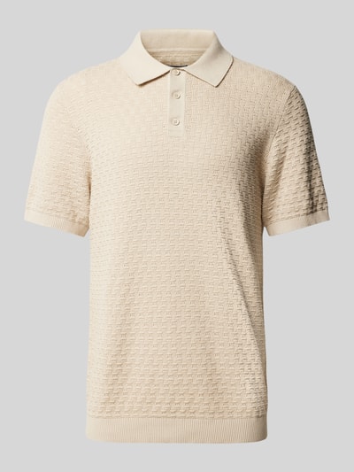 MCNEAL Regular Fit Poloshirt mit Strukturmuster Beige 2