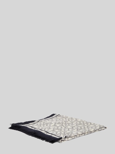 Tommy Hilfiger Schal aus Baumwoll-Mix mit Logo-Muster Blau 3