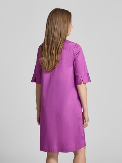 Christian Berg Woman Knielanges Hemdblusenkleid mit verdeckter Knopfleiste Lila 5