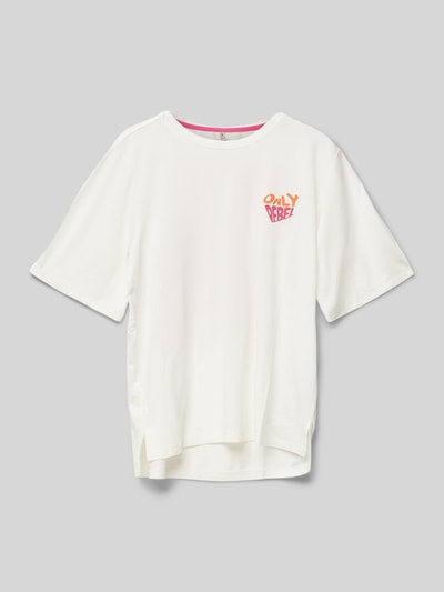 Only T-Shirt mit Label-Print Modell 'GILLI' Offwhite 1