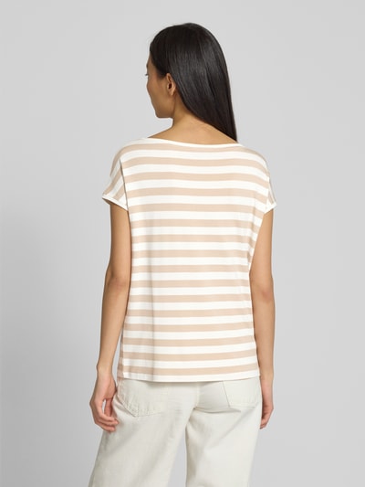 More & More T-shirt met boothals Beige - 5