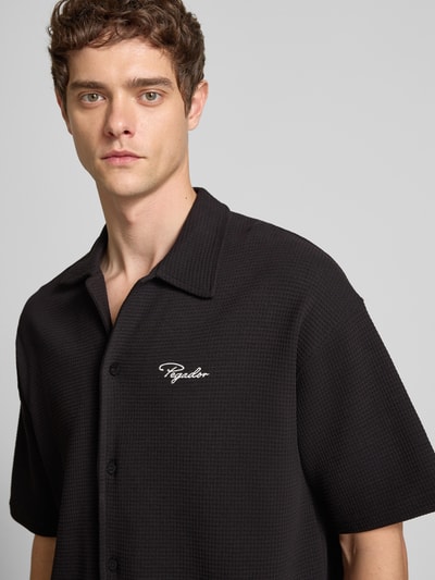 Pegador Relaxed fit vrijetijdsoverhemd met structuurmotief, model 'SIGNAR' Zwart - 3
