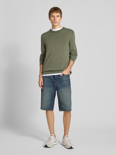 Marc O'Polo Denim Regular fit pullover van puur katoen Olijfgroen - 1