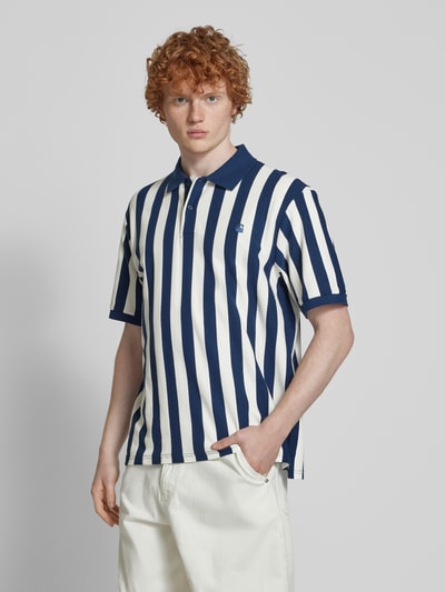 Carhartt Work In Progress Koszulka polo z krótką listwą guzikową Ciemnoniebieski 4