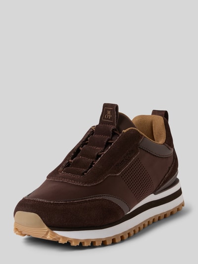 Marc O'Polo Sneakersy niskie z welurowej skóry bydlęcej Ciemnobrązowy 1