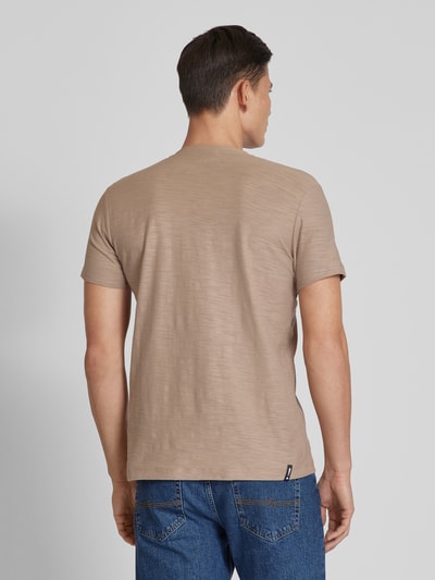 JOOP! Jeans T-shirt met V-hals en borstzak Taupe gemêleerd - 5