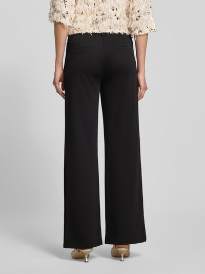 FREE/QUENT Broek met wijde pijpen en knoopsluiting, model 'Nanni' Zwart - 5