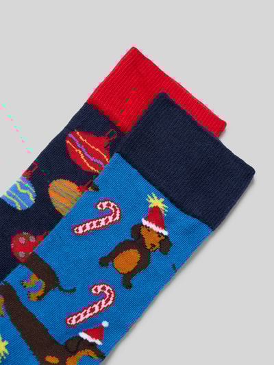 Christian Berg Men Socken mit geripptem Abschluss Royal 2