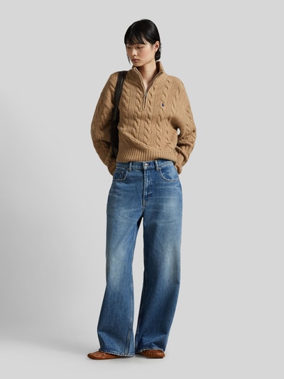 Polo Ralph Lauren Regular Fit Troyer aus Woll-Mix Camel 1