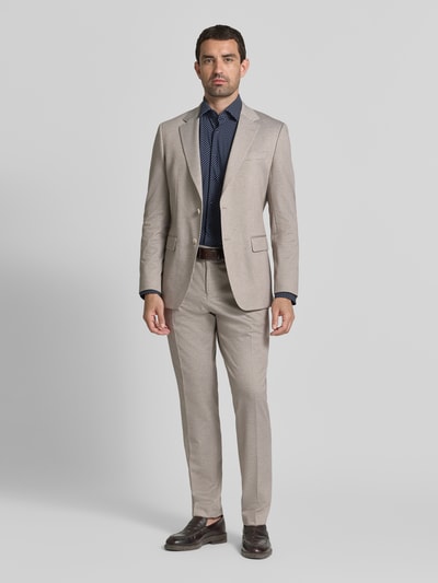 Jake*s slim fit zakelijk hemd met kentkraag Marineblauw - 1