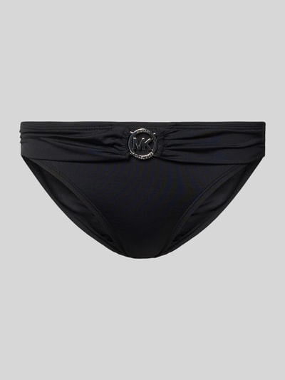 Produktfoto, figi bikini z logo Modell 'SOLIDS' od Michael Kors, mieszanka materiałów z dodatkiem streczu, dopasowany krój, czarny kolor