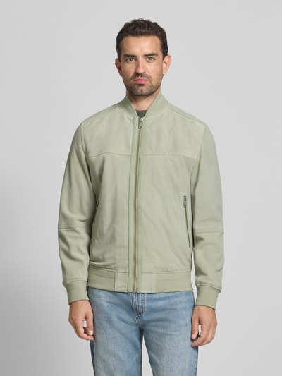 BOSS Orange Regular Fit Jacke aus echtem Ziegenleder Modell 'JOHICE' Lind 4