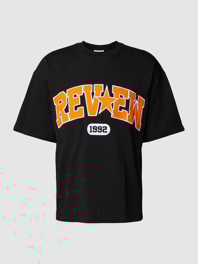 REVIEW T-Shirt mit Label-Print Black 2