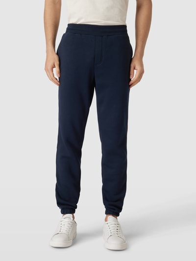 Tommy Hilfiger Sweatpants met galonstrepen, model 'GLOBAL STRIPE' Marineblauw - 4