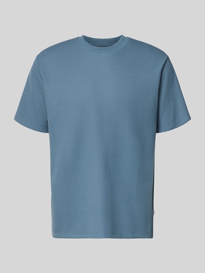 Produktfoto, T-Shirt mit Rundhalsausschnitt Modell 'AUSTIN' von Jack & Jones in Blau, elastischer Material-Mix mit Baumwolle, gerader Schnitt