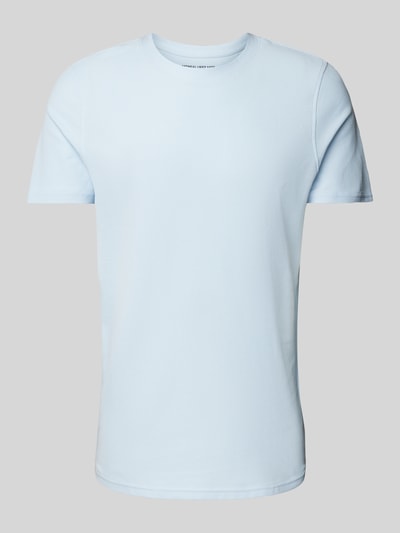 MCNEAL T-shirt met geribde ronde hals Lichtblauw - 2