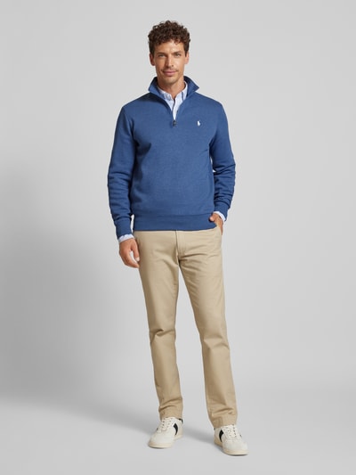 Polo Ralph Lauren Sweatshirt mit Stehkragen Rauchblau 1