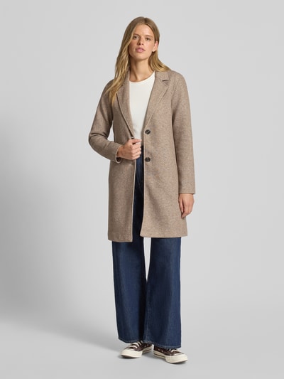 Only Płaszcz o kroju comfort fit z dodatkiem bawełny model ‘SEDONA’ Piaskowy melanż 1