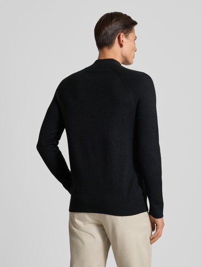 Strellson Regular fit gebreide pullover van katoenmix, model 'TITO' Zwart - 5